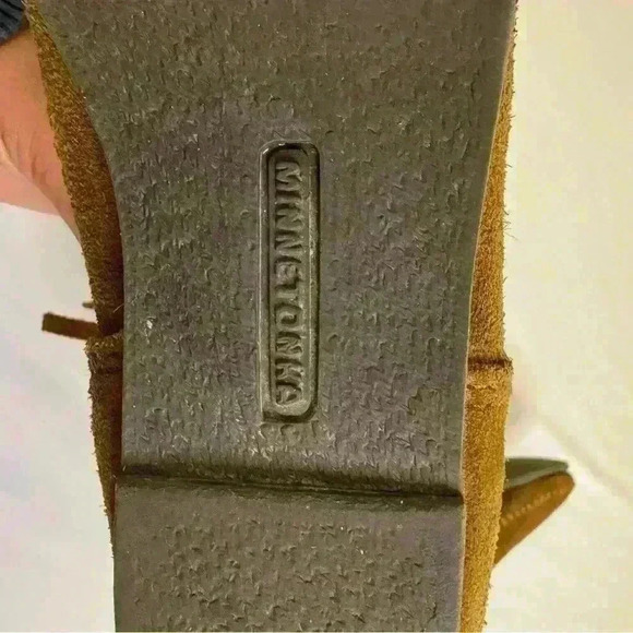 Vintage 90’s Minnetonka 3 Layer Fringe Festival Boho Western Suede  Boots size 8 - Picture 10 of 13